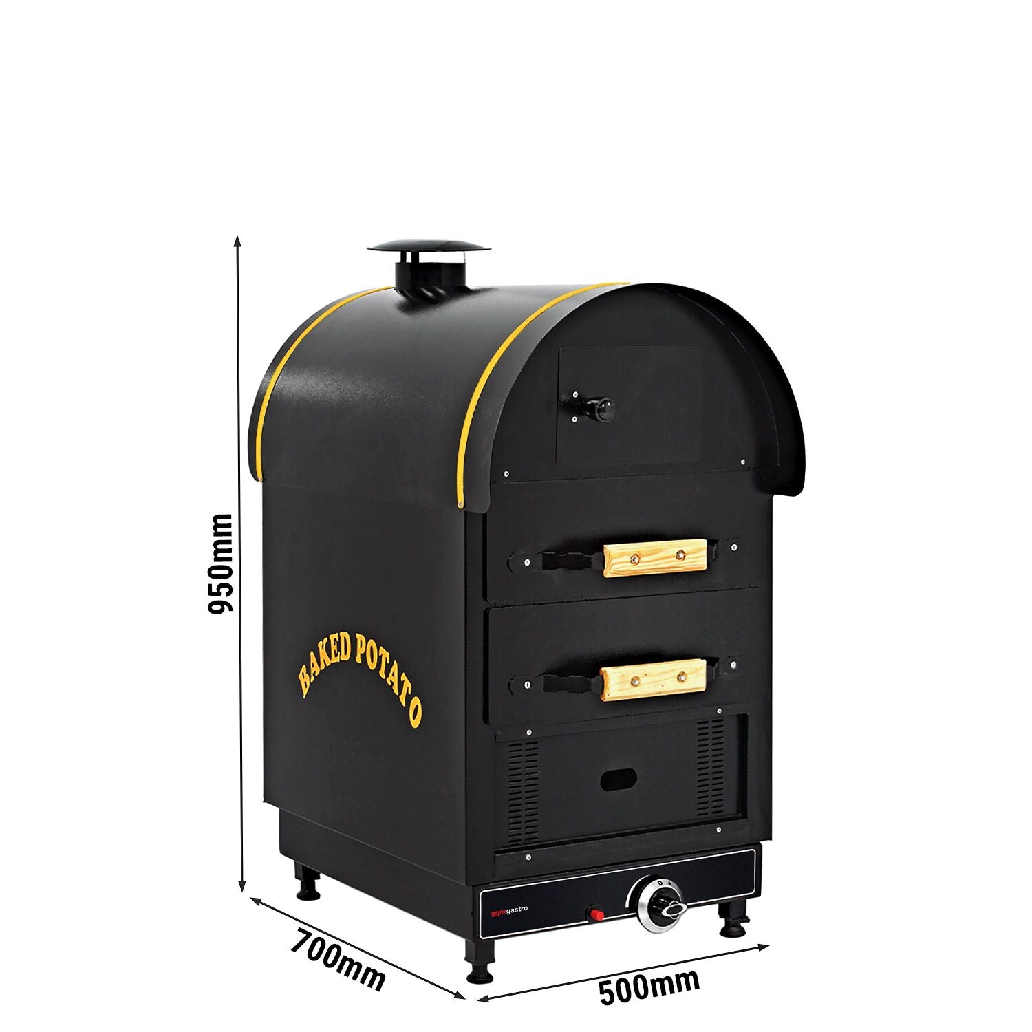 Gazlı Kumpir Fırını - Manuel - 4,9 kW - 2 Çekmeceli