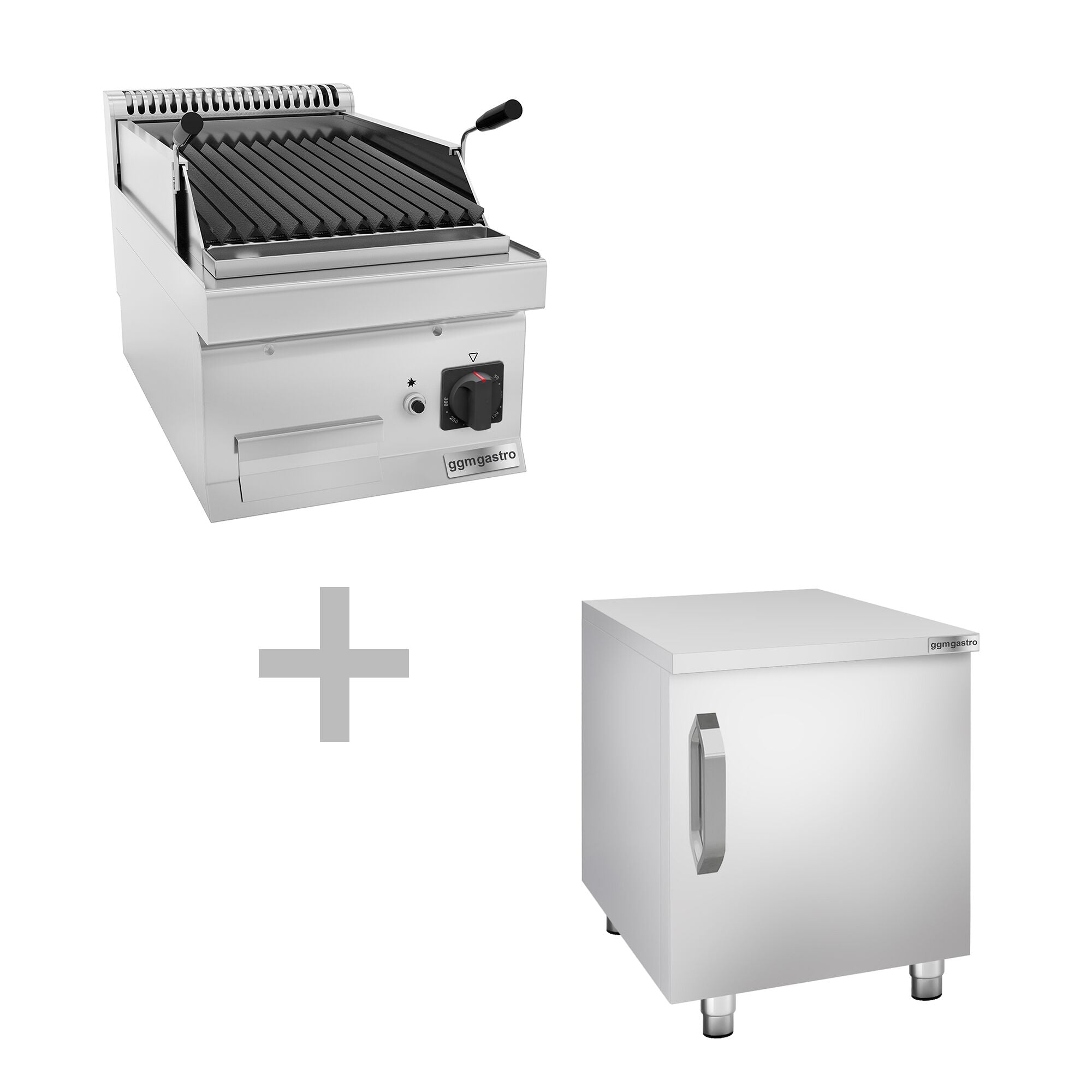 Gazlı Lav Taşı Izgara - 7 kW- Devrilir Izgara - 1 Kapılı Alt Stand Dahil