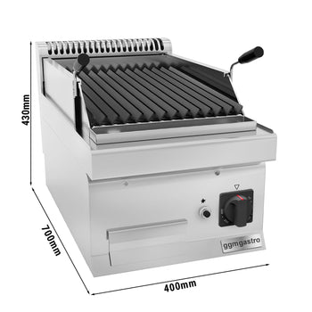 Gazlı Lav Taşı Izgara - 7kW - Devrilir Izgara