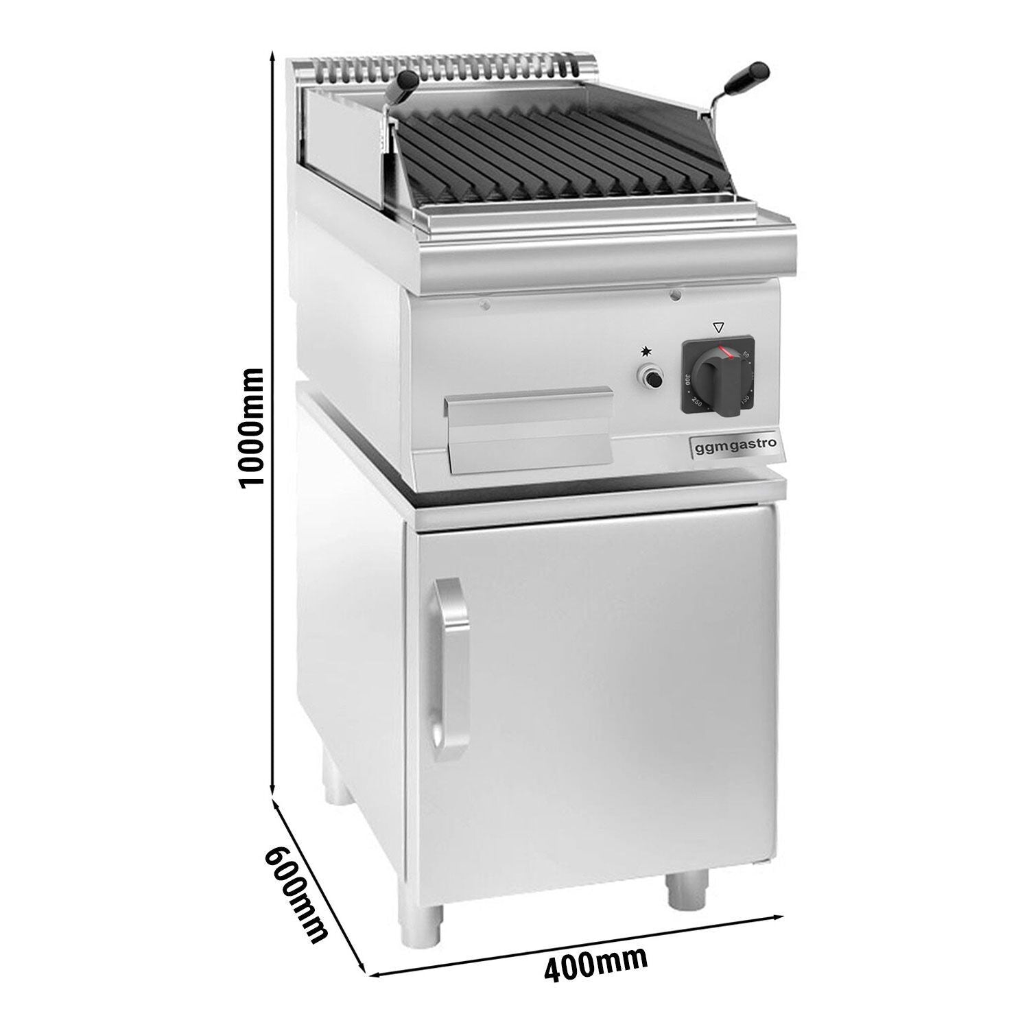 Gazlı Lav Taşı Izgara - 5,5 kW- Devrilir Izgara - 1 Kapılı Alt Stand Dahil