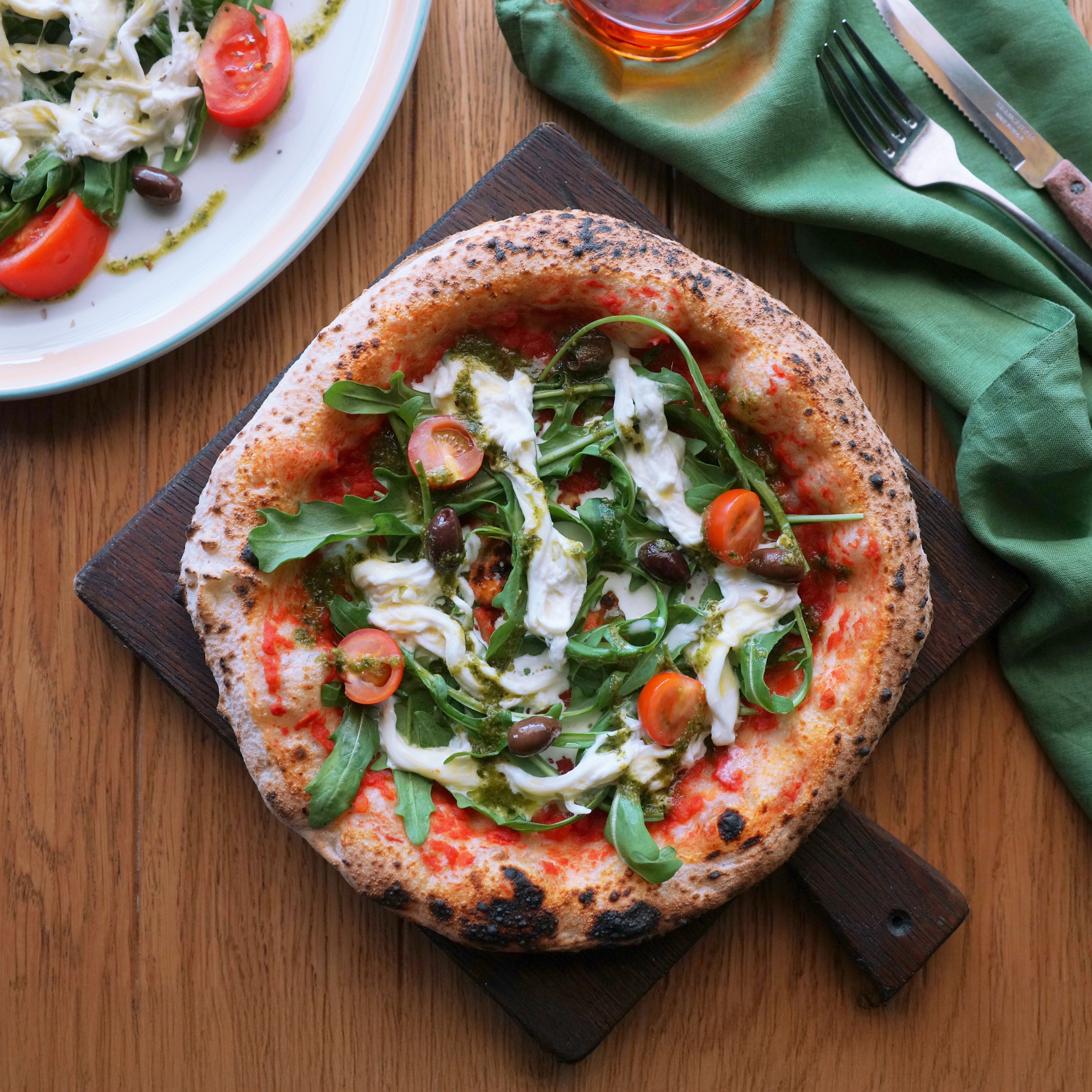 Gazlı Pizza Fırını (Odun Rezervuarlı) - Döndürülebilir - 6x30 cm - Dijital