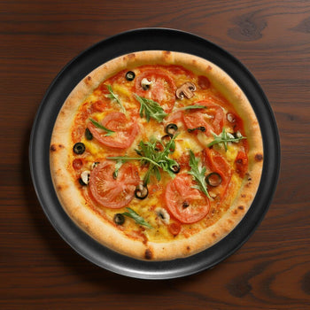 Pizza Tabağı - Porselen - Ø 310 mm - Siyah - (12 adet)