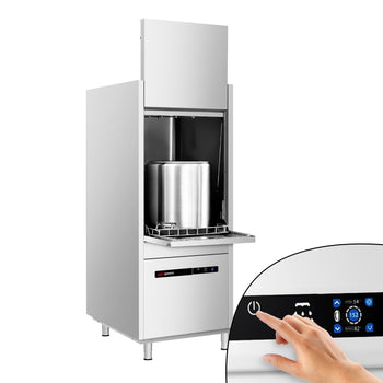 Çift Cidarlı Tencere Yıkama Makinesi - 16,7 kW - Deterjan ve Tahliye Pompası ile