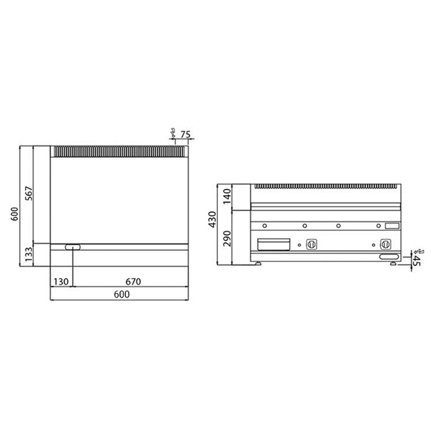 Elektrikli Pleyt Izgara- 9 kW - Pürüzsüz