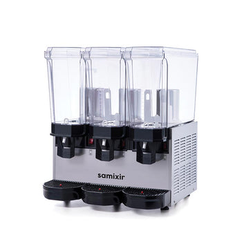 Triple Klasik Soğuk İçecek Dispenseri-Inox (1 Fıskiyeli & 2 Karıştırıcılı) 20+20+20 Lt. - Samixir