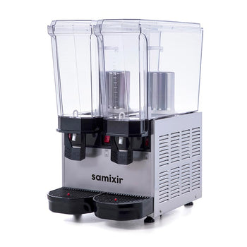 Klasik Twin Soğuk İçecek Dispenseri, 20+20 Lt. - Fıskiyeli - Inox - Samixir