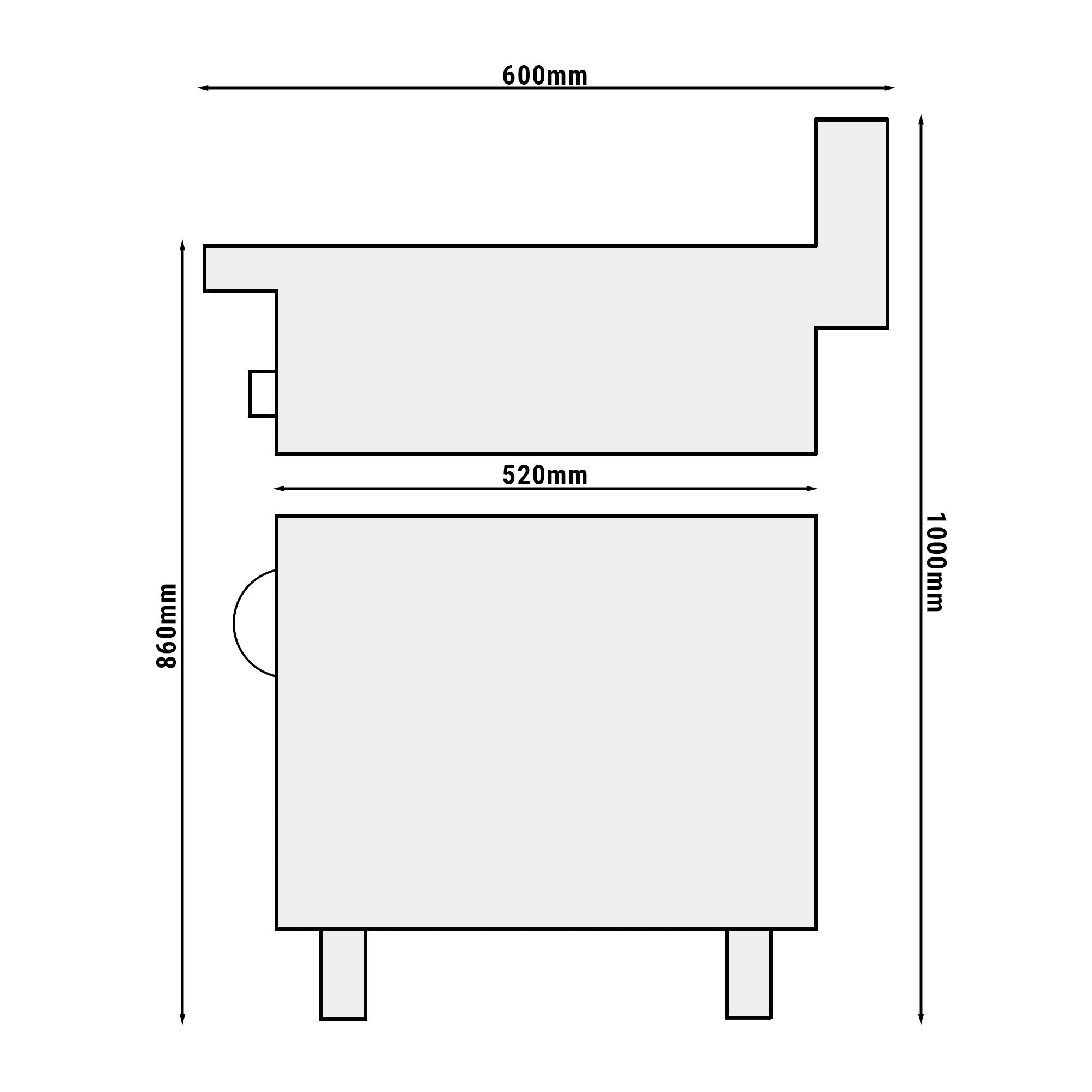 Elektrikli Pleyt Izgara - 4,5 kW - Oluklu -1 Kapılı Alt Stand Dahil