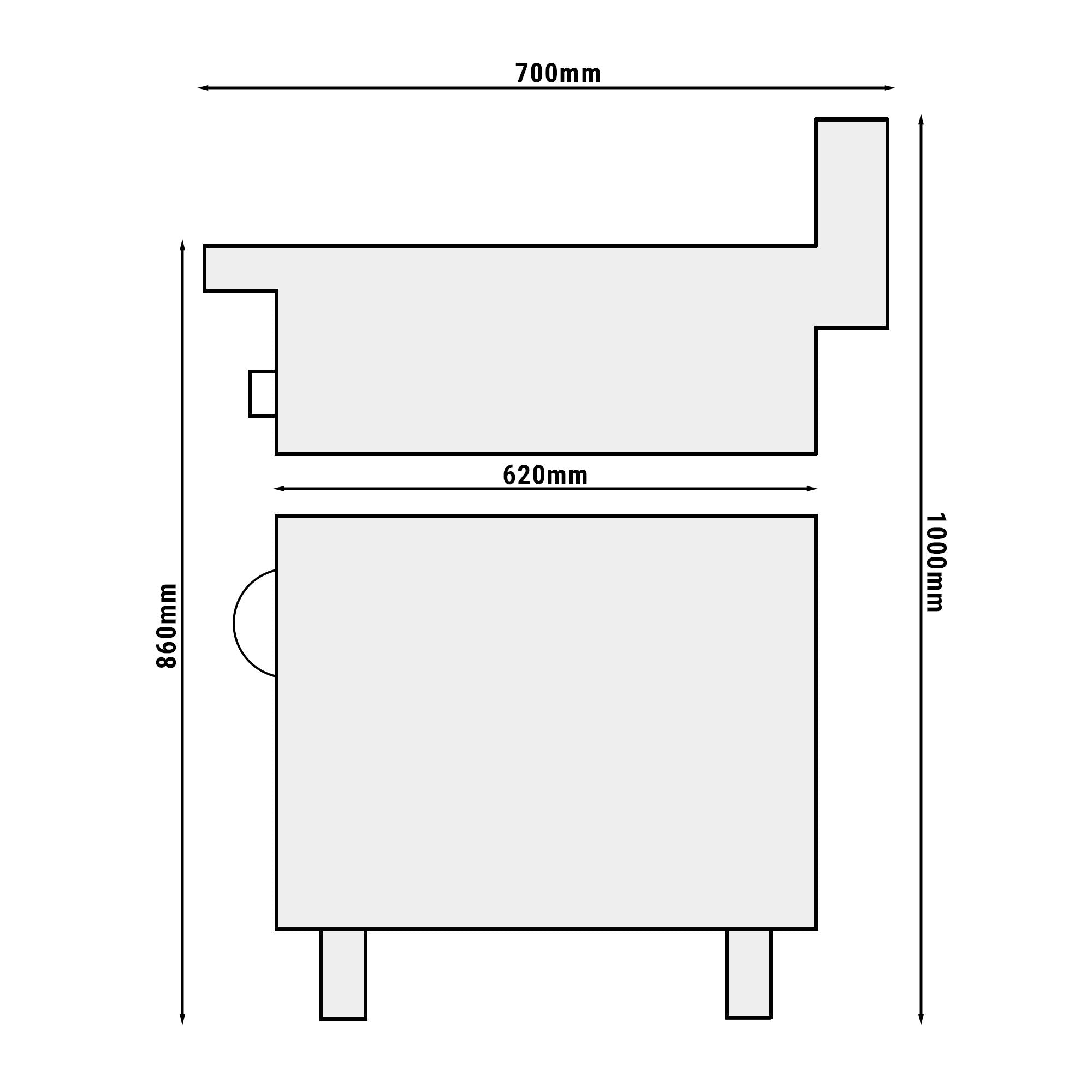 Elektrikli Benmari - 1,2 kW - 1x GN 1/3 & GN 1x 1/2 - 1 Kapılı Alt Stand Dahil