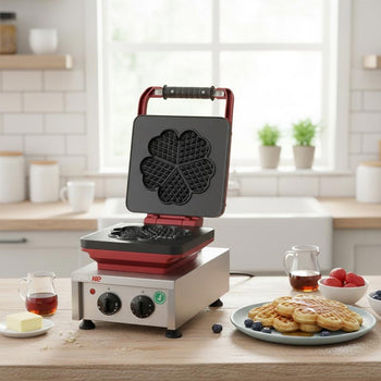 Tekli Küçük Çiçek Model Waffle Makinesi - Elektrikli - Zamanlayıcılı