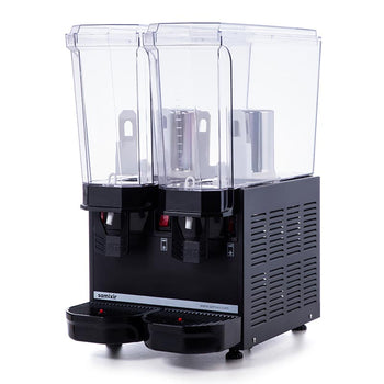 Klasik Twin Soğuk İçecek Dispenseri, 20+20 Lt. - Karıştırıcılı - Siyah - Samixir