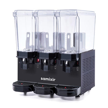 Triple Klasik Karıştırıcılı Soğuk İçecek Dispenseri, 20+20+20 Lt. - Siyah - Samixir
