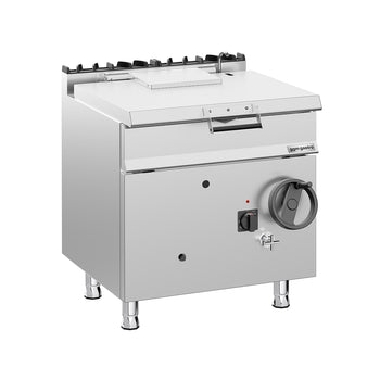 700 Seri Devrilir Tava - Gazlı - 60L - 20,5kW - Manuel Kaldırma (El Çarklı) - Su Doldurma Musluklu