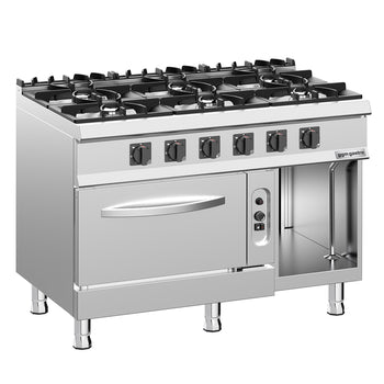 Fırınlı Kuzine - 45kW - 6 Gözlü - Fırınlı - Gazlı Fırın Statik - 6kW