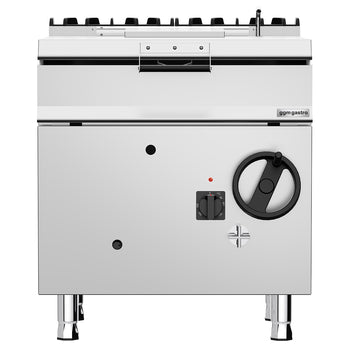 700 Seri Devrilir Tava - Gazlı - 60L - 20,5kW - Manuel Kaldırma (El Çarklı) - Su Doldurma Musluklu