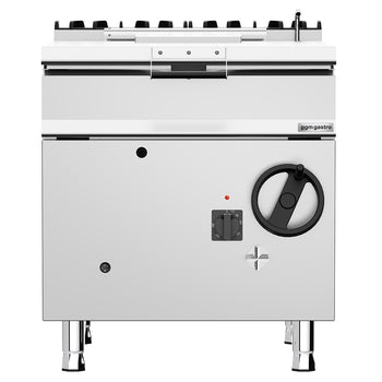 900 Seri Devrilir Tava - Gazlı - 80L - 20,5kW - Manuel Kaldırma (El Çarklı) - Su Doldurma Musluklu