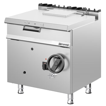 700 Seri Devrilir Tava - Gazlı - 60L - 20,5kW - Manuel Kaldırma (El Çarklı) - Su Doldurma Musluklu