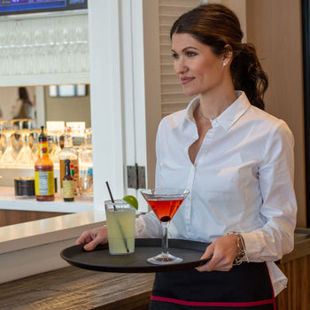 Fiberglas Tepsi - Yuvarlak - ø 405mm - Yüksek Profil - Siyah - CAMTREAD® | CAMBRO - (12 adet)