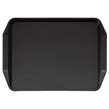 Fast Food Tepsisi - Dikdörtgen - 430x300mm - Kulplu Yüksek Profil - Siyah | CAMBRO - (24 adet)