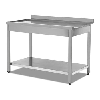 Bulaşık Maki̇nesi̇ Çıkış Tezgahı - Taban Raflı (Sağ) - 1200 mm