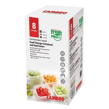 FreshPro Kap Seti - 8 Parçalı - 2x 0,95 Lt. ve 2x0,47 Lt. - Şeffaf - CAMSQUARES® | CAMBRO
