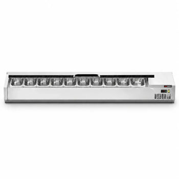 Soğutmalı Set Üstü Saladbar - Paslanmaz Kapaklı - 1/3 GN 10 Küvet Kapasiteli