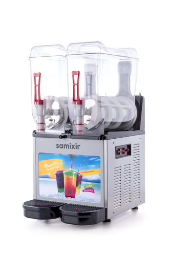 Slush Twin Allure, Granita, Meyve Suyu Dispenseri - 12+12 Lt - Inox - Samixir