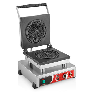 Tekli Çiçek Model Waffle Makinesi - Elektrikli - SilverInox