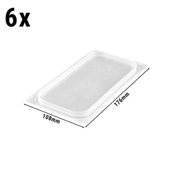 Polipropilen GN Kapak 1/3 - Hava Geçirmez - Yarı Saydam | CAMBRO - (6 adet)