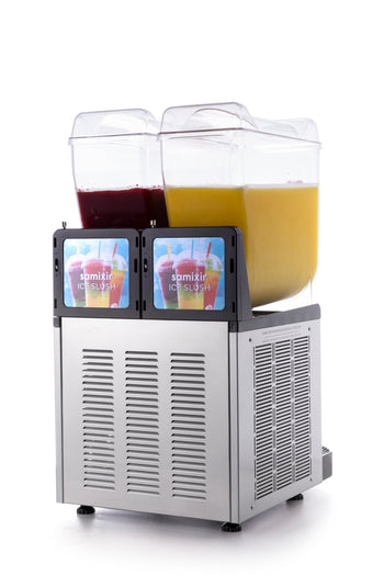 Slush Twin, Granita, Meyve Suyu Dispenseri, 12+12 Lt - Inox - Samixir