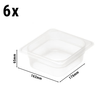 Polipropilen GN Küvet 1/6 - Yarı Saydam - Yükseklik: 65 mm | CAMBRO - (6 adet)