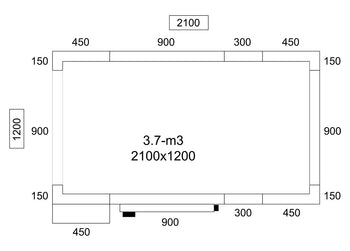 Soğuk Oda - 2100x1200mm - 3,7m³ - Soğutma Ünitesi Dahil