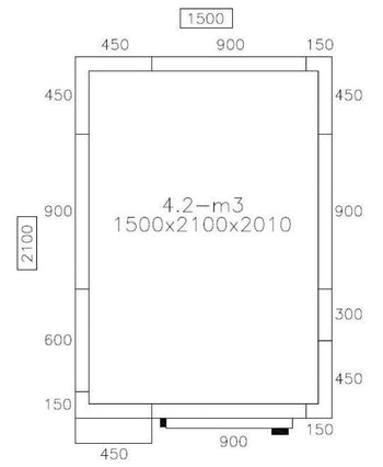 Derin Dondurucu Oda - 1500x2100mm - 4,2m³ - Perde dahil