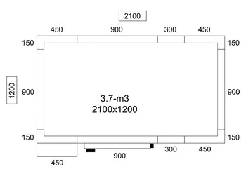 Paslanmaz Çelik Soğuk Oda - 2100x1200mm - 3,7m³