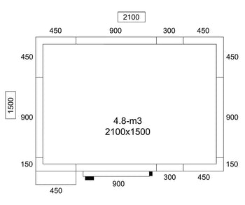 Paslanmaz Çelik Soğuk Oda - 2100x1500mm - 4,8m³