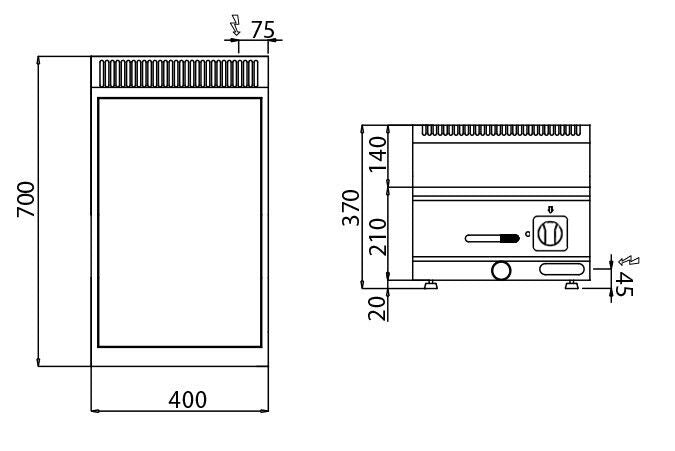 Elektrikli Benmari - 1,2 kW - 1x GN 1/3 & GN 1x 1/2 - 1 Kapılı Alt Stand Dahil