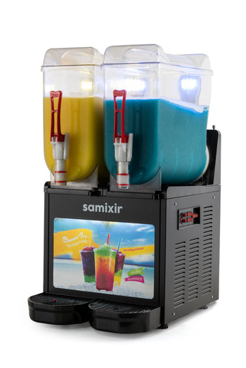 Slush Twin Allure, Granita, Meyve Suyu Dispenseri - 12+12 Lt - Siyah - Samixir