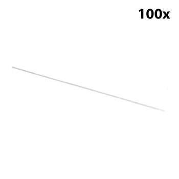 Krom Paslanmaz Kare Ciğer Şişi - 650 mm - (100 Adet) - Alba
