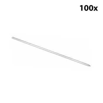 Krom Paslanmaz Kare Kalın Sebze Şişi - 500 mm - (100 Adet) - Alba
