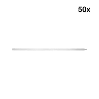 Krom Paslanmaz Yassı Adana - Kebap Şişi - (50 Adet) - 650 mm - Alba