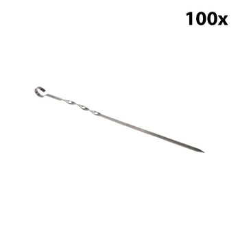 Kıvrık Burgulu Barbekü Şişi - 650 mm - (100 Adet) - Alba