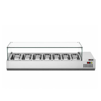 Soğutmalı Set Üstü Saladbar - Camlı - 1/3 GN 7 Küvet Kapasiteli