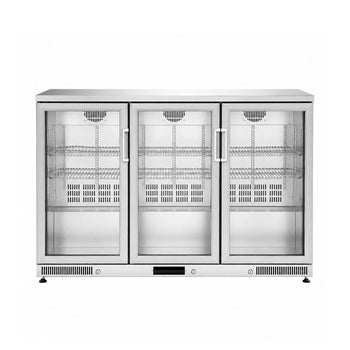 Bar Arkası Şişe Soğutucu - 3 Kapılı - Inox - 1350x520x900 mm