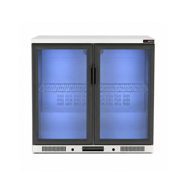 Bar Arkası Şişe Soğutucu - 2 Kapılı - Inox - 900x520x900