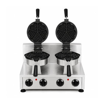Çiftli Kalp Waffle Makinesi - Zamanlayıcılı
