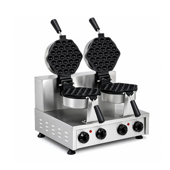 Çiftli Bubble Waffle Makinesi - Elektrikli - Zamanlayıcılı