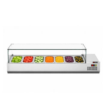 Soğutmalı Set Üstü Saladbar - Camlı - 1/3 GN 7 Küvet Kapasiteli