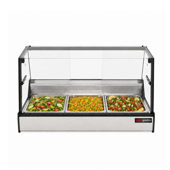 Soğutmalı Teşhir Dolabı - 3 GN 1/1 - Düz Camlı - 1010×880×435 mm