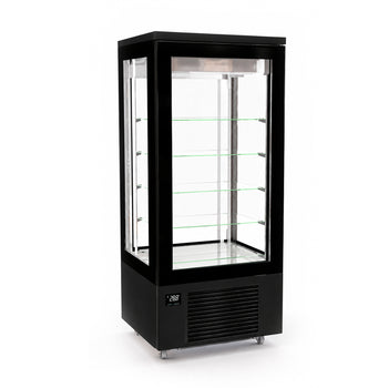 Dik Tip Derin Dondurucu Teşhir Ünitesi - 400 Lt. - 800mm - 5 Raflı (Siyah)