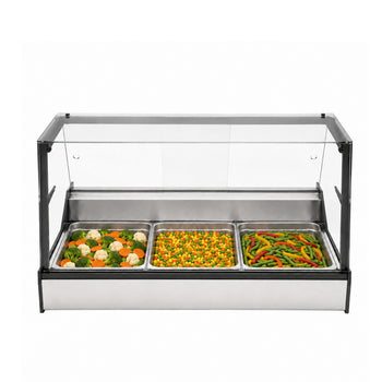 Set Üstü Soğuk Teşhir Ünitesi - 3 GN 1/1 - Düz Camlı - 1010x880 mm