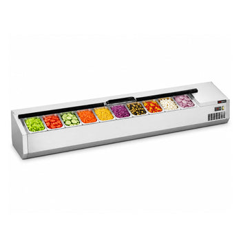 Soğutmalı Set Üstü Saladbar - Paslanmaz Kapaklı - 1/3 GN 10 Küvet Kapasiteli